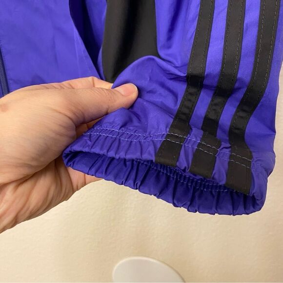Adidas vintage Y2K purple full zip track windbreaker Jacket Womens M - Picture 6 of 11